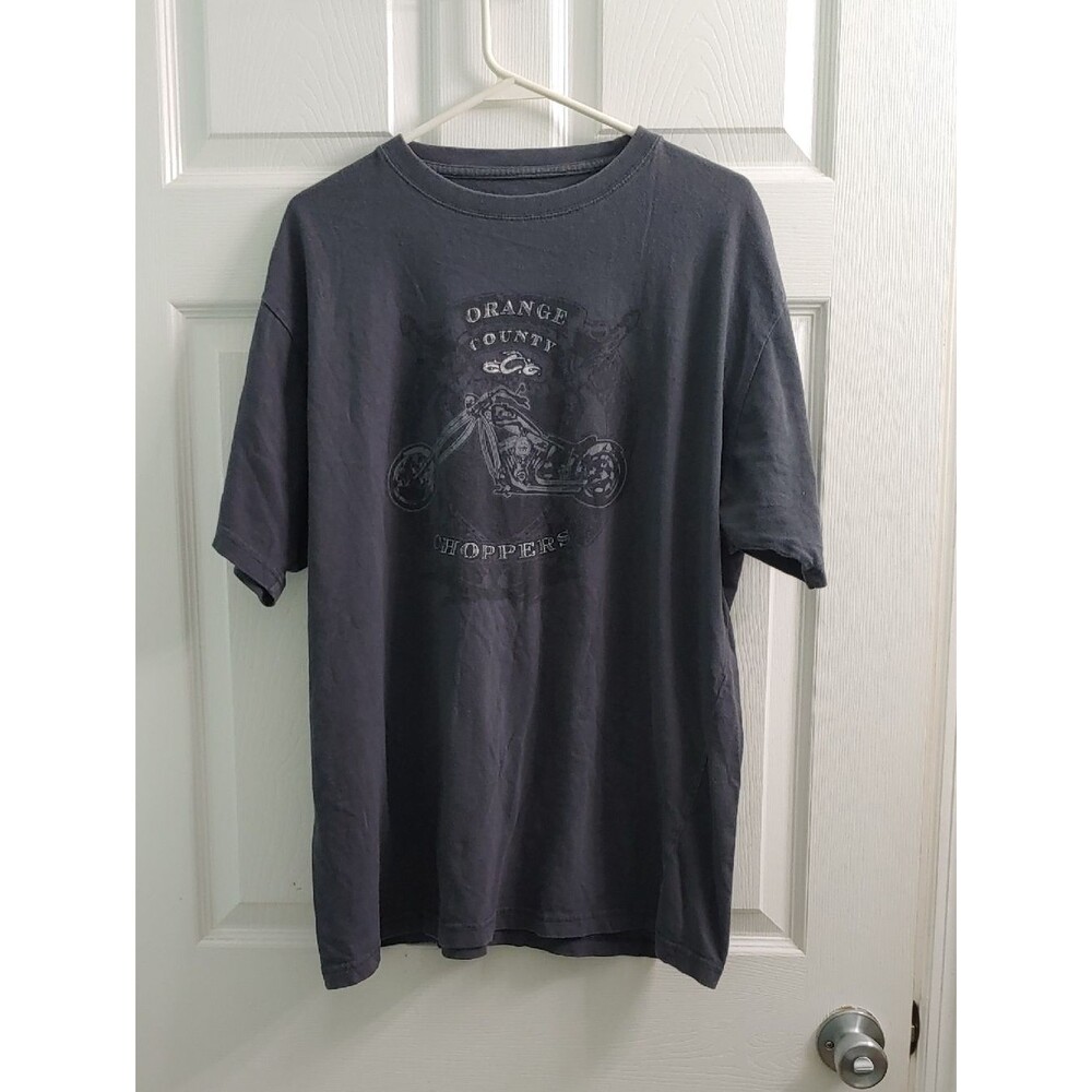 Vintage Y2K Orange County Choppers T Shirt Unisex XL Gray Heavy Cotton Logo Tee